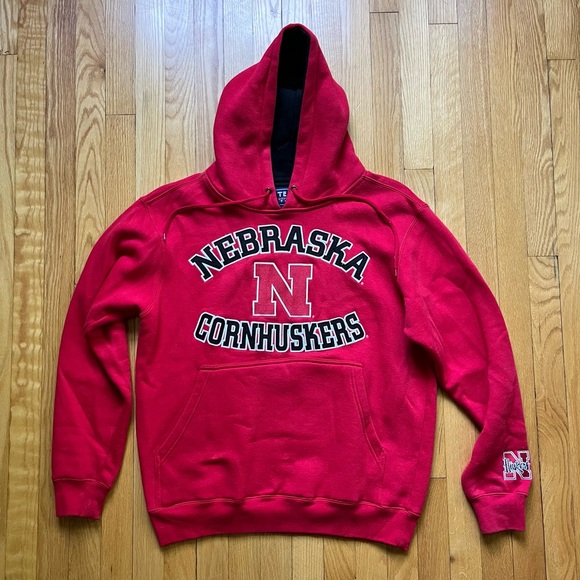 Vintage Nebraska Cornhuskers Team Edition Apparel Men’s Hoodie Small Red Solid - Picture 1 of 4